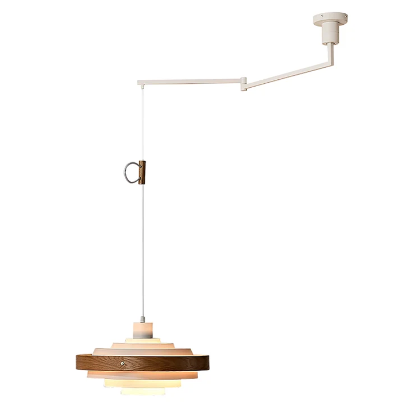 Layered Disc Swing Arm Pendant Light
