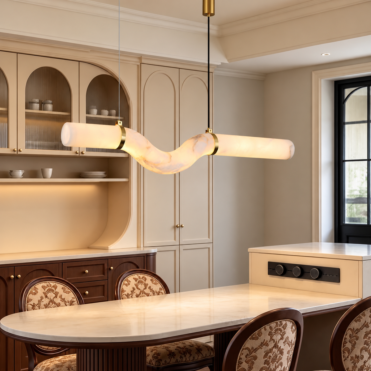 Onda Alabaster Linear Pendant