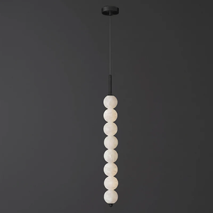 Alabaster Bead Pendant Light