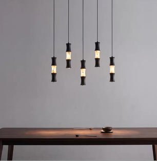 Tallo Alabaster Bamboo Pendant Light