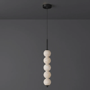 Alabaster Bead Pendant Light