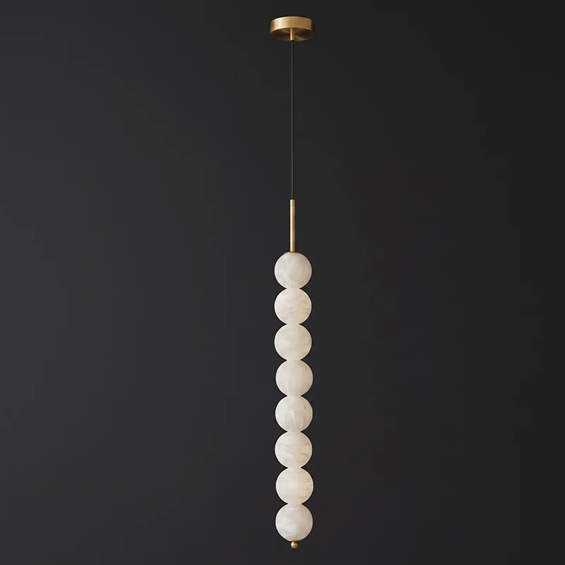 Alabaster Bead Pendant Light