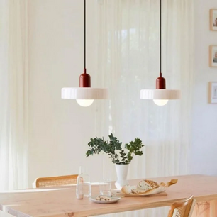 Morandi Glass Disc Orb Pendant Lamp