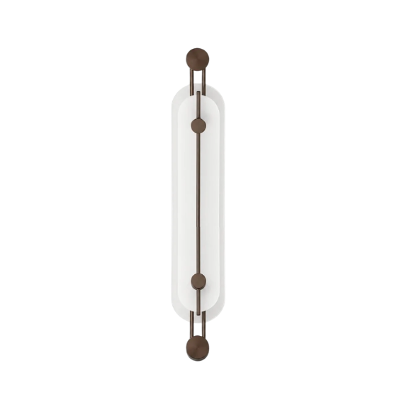 Architectural Alabaster Capsule Bronze Sconce
