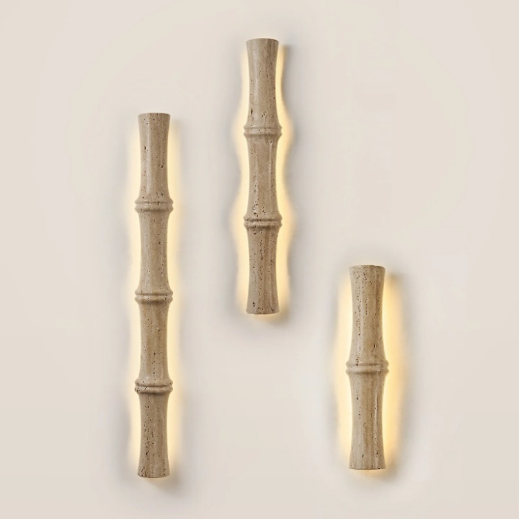 Bamboo Travertine Sconce