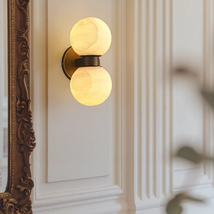 Aria Alabaster Globe Sconce