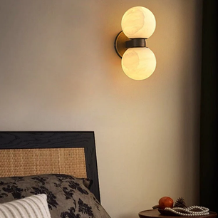 Aria Alabaster Globe Sconce