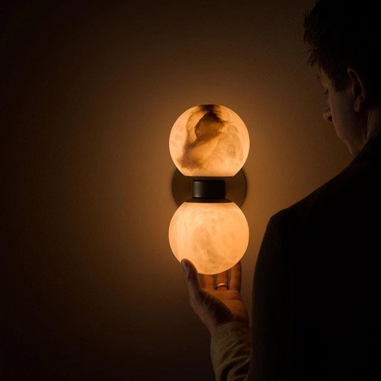 Aria Alabaster Globe Sconce