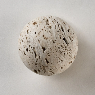 Aura Yellow Travertine Orb Sconce