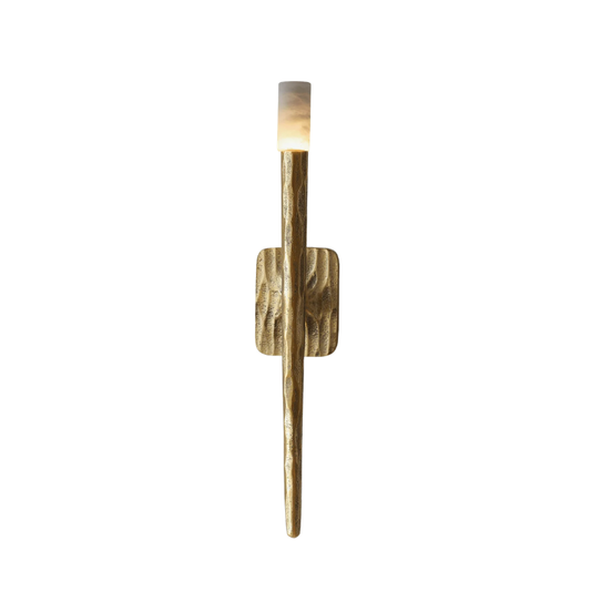 The Volterra Fluted Alabaster Sconce