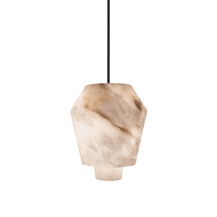 Volterra Alabaster Cylindrical Suspension