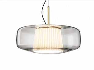 Plisse Pleated  Glass Pendant Light