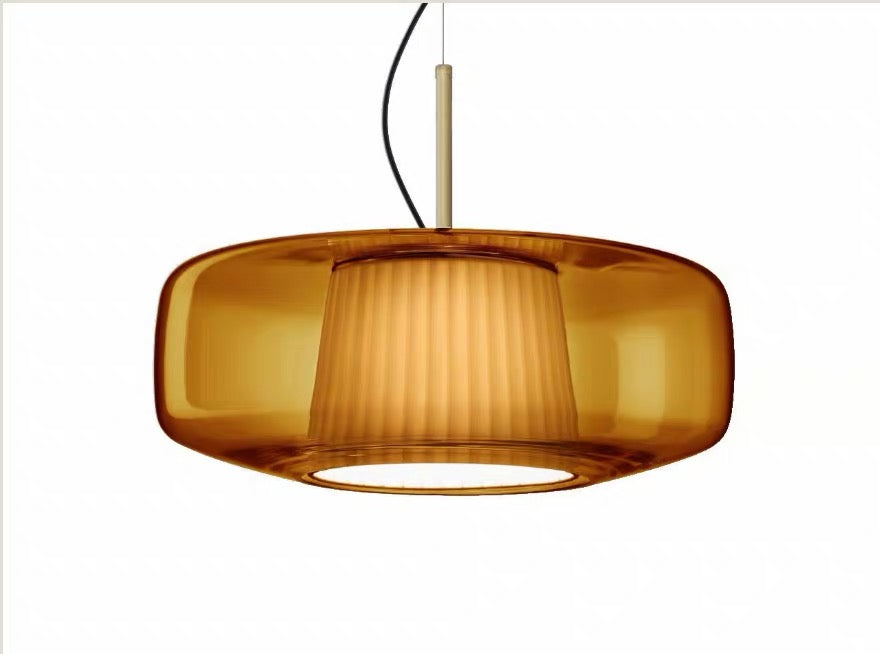 Plisse Pleated  Glass Pendant Light